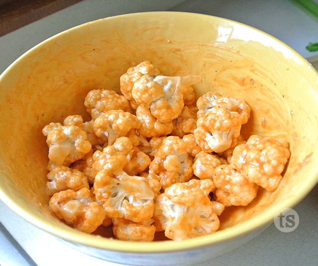 Buffalo Cauliflower Prep