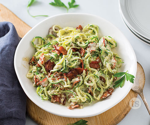 Zoodles Carbanara recipe | Tastefully Simple