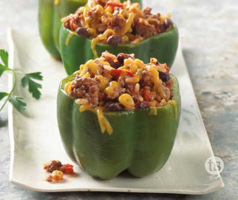 Corn, Black Bean Stuffed Peppers Recipe | Tastefully Simple