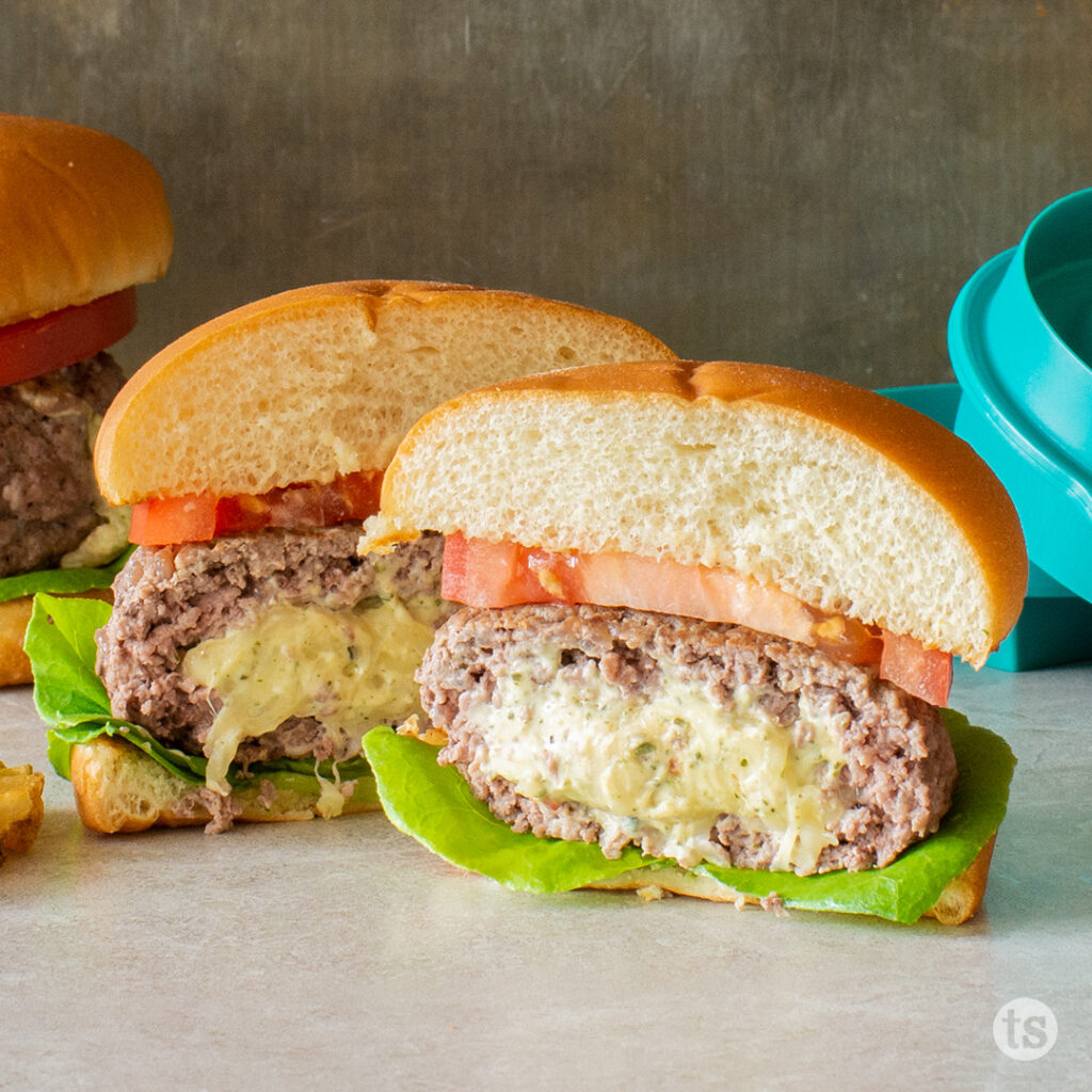 Try these Artichoke & Spinach Stuffed Burgers