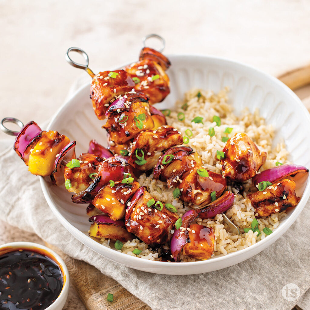 Try these Honey Teriyaki Chicken Kabobs