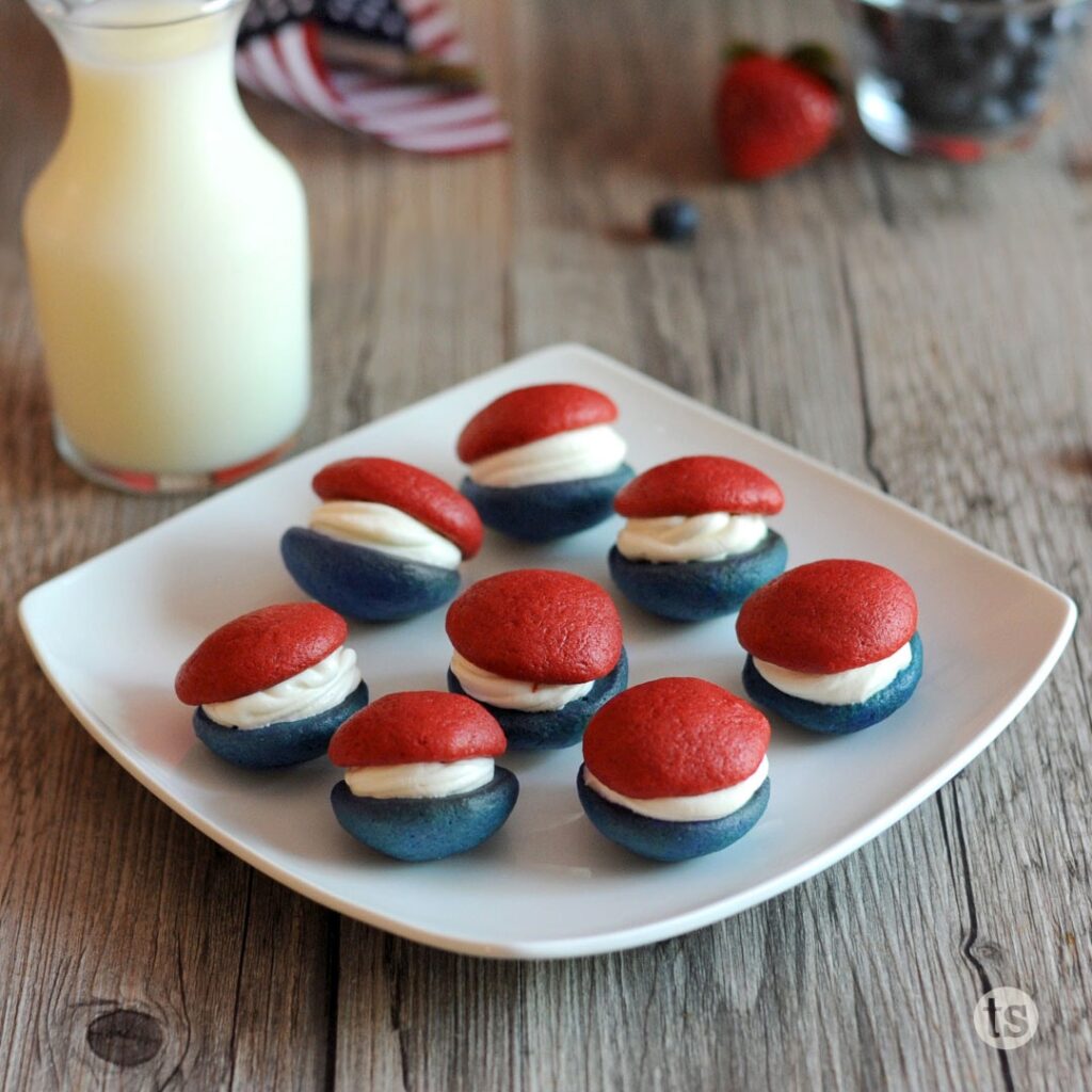 Try these Red, White & Blue Whoopie Pies