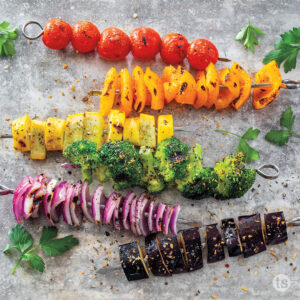 Try these Eat the Rainbow Veggie Kabobs