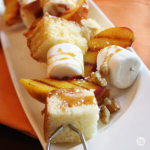 Try these Grilled Peach & Pound Cake Kabobs