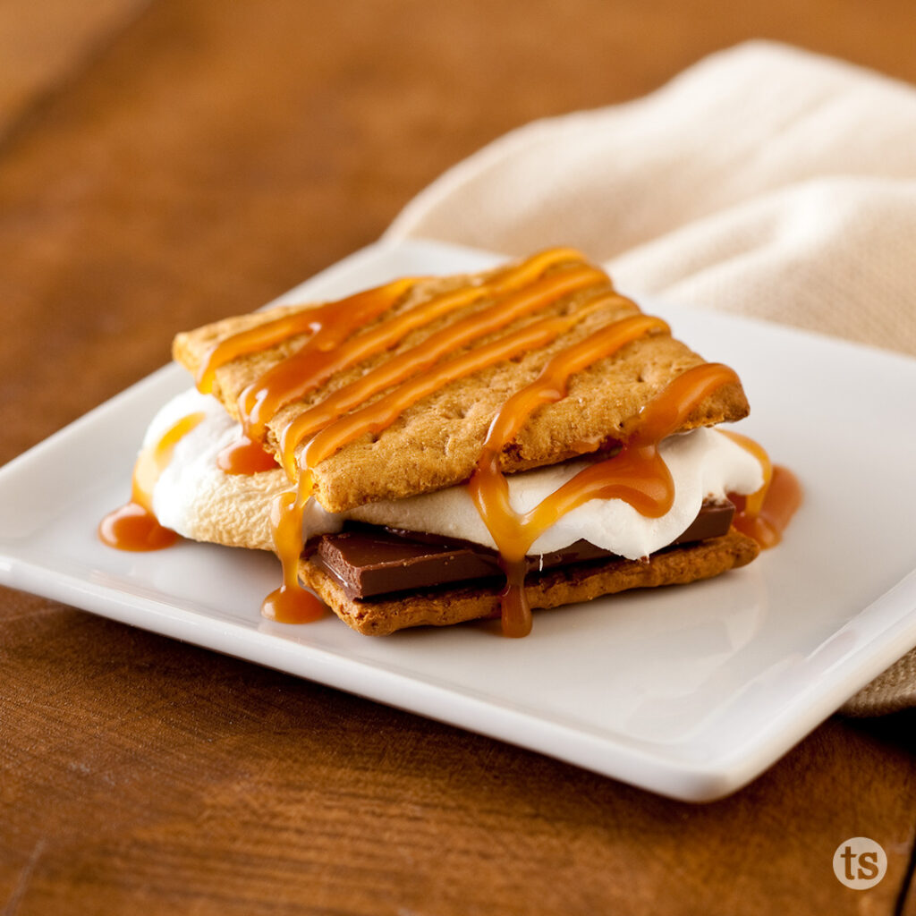 Try these S'mores with Creamy Caramel Sauce