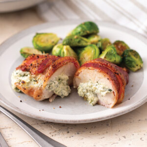 Try this Bacon-Wrapped Spinach & Herb Chicken