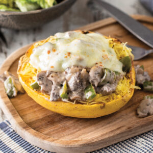 Try these Philly Cheesesteak Stuffed Spaghetti Squash