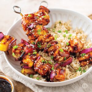 Try these Honey Teriyaki Chicken Kabobs