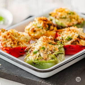 Try these Creamy Parmesan Chicken Stuffed Peppers