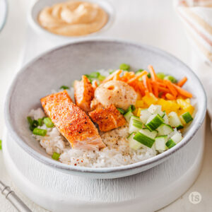 Try this Hot Honey Salmon Bowl