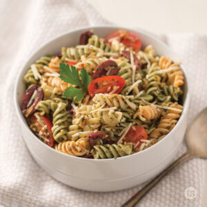Try this Italian Pesto Rotini Salad