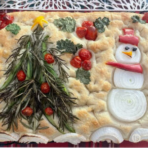 Try making this holiday focaccia bread art