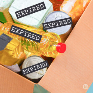 Box of expired food