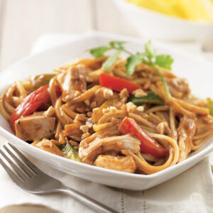 Try this Asian Peanut Chicken Noodle Bowl