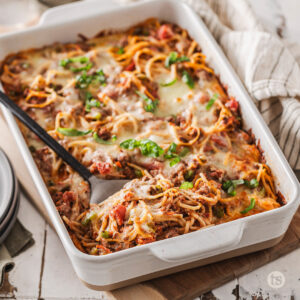 Try this Baked Pesto Spaghetti