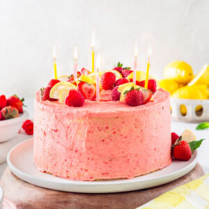 Try this Strawberry Lemon Celebration Cake