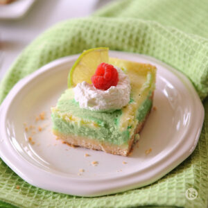 Key Lime Swirl Cheesecake Bars