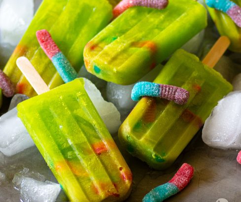 caramel apple ice pops