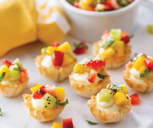 Mango Vanilla Mousse Tartlets