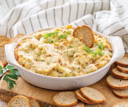 Roasted Garlic & Red Pepper Artichoke Dip