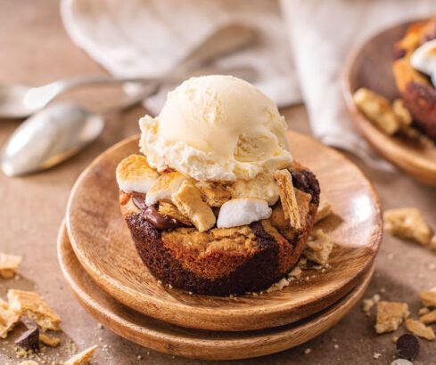 S'mores Brookie Bar Ice Cream Bowls